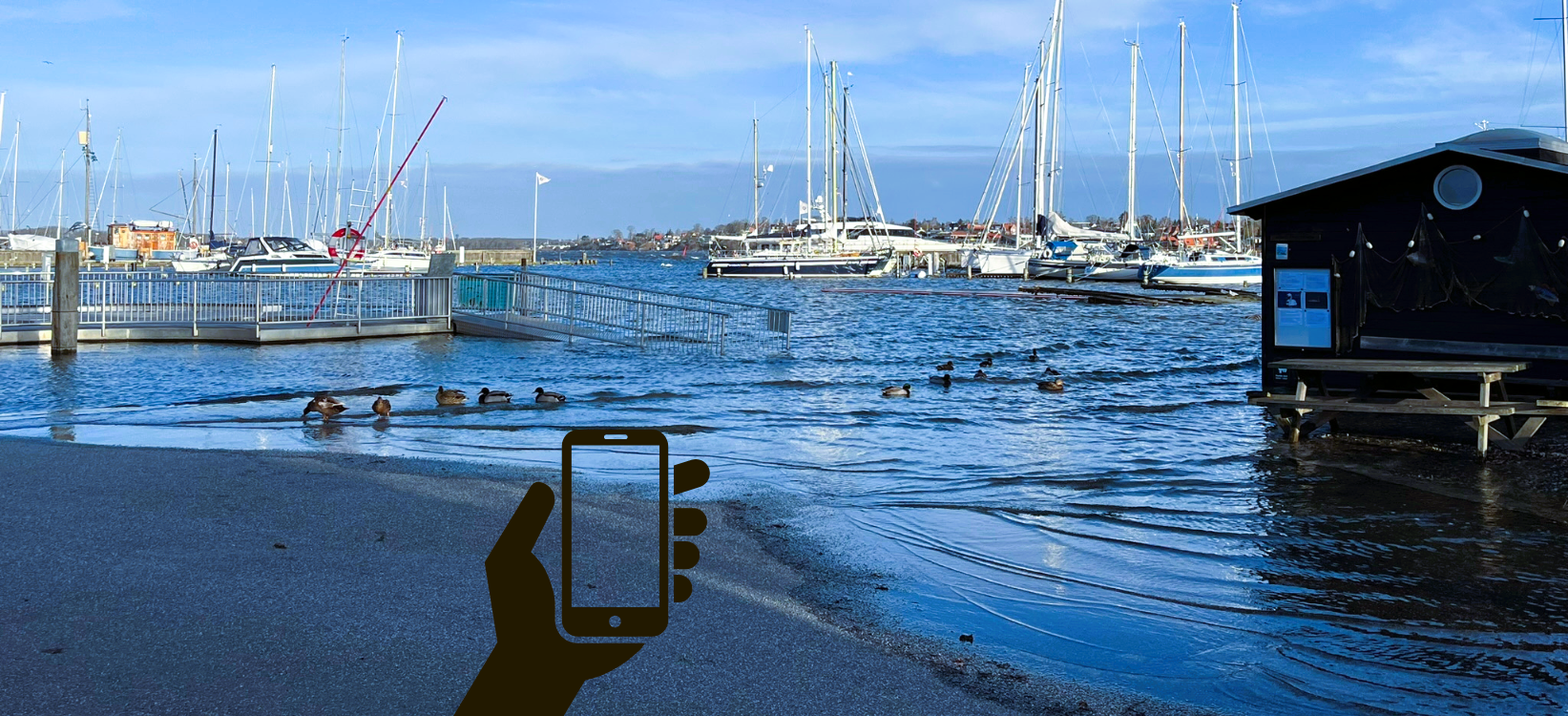 Oversvømmelse på havneområde